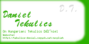 daniel tekulics business card